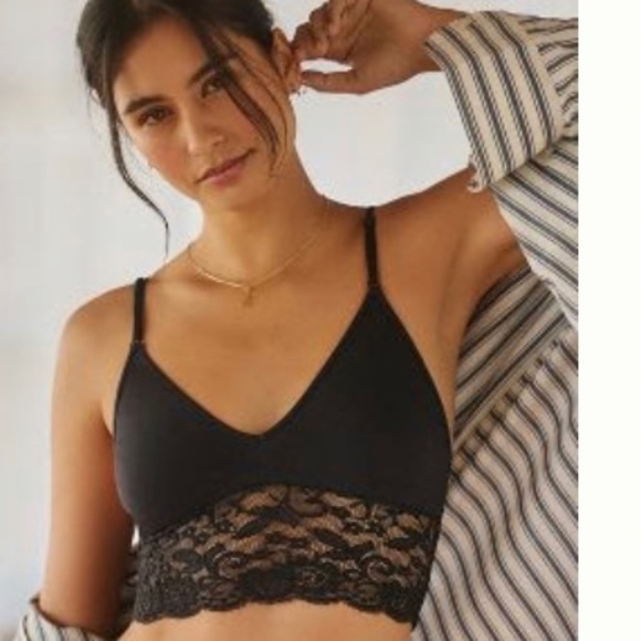 BY ANTHROPOLOGIE SEAMLESS T-BACK LACE BRALETTE S/M NWT - Picture 3 of 3